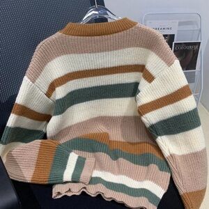 Cozy Striped Women's Sweater in Earth Tones